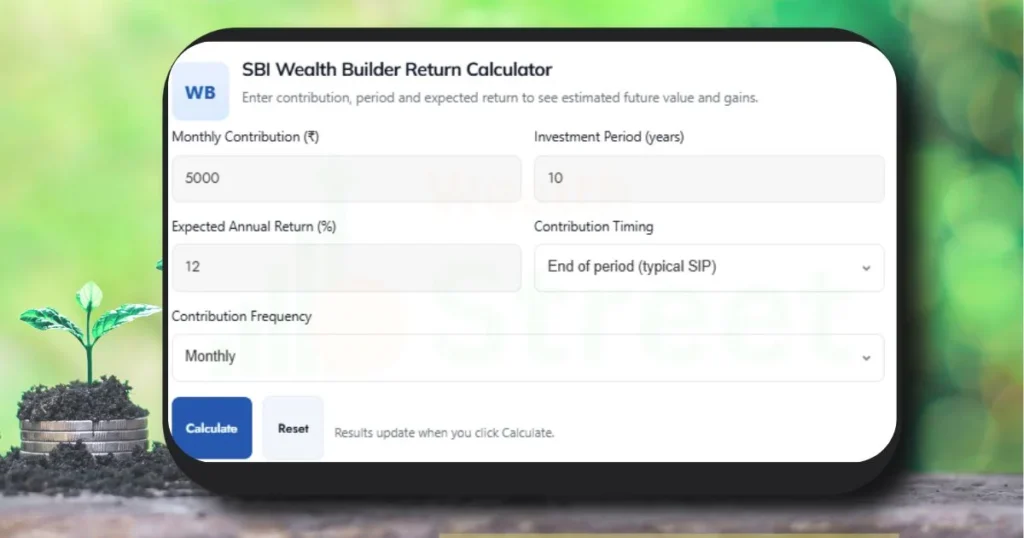 SBI Wealth Builder Return Calculator India